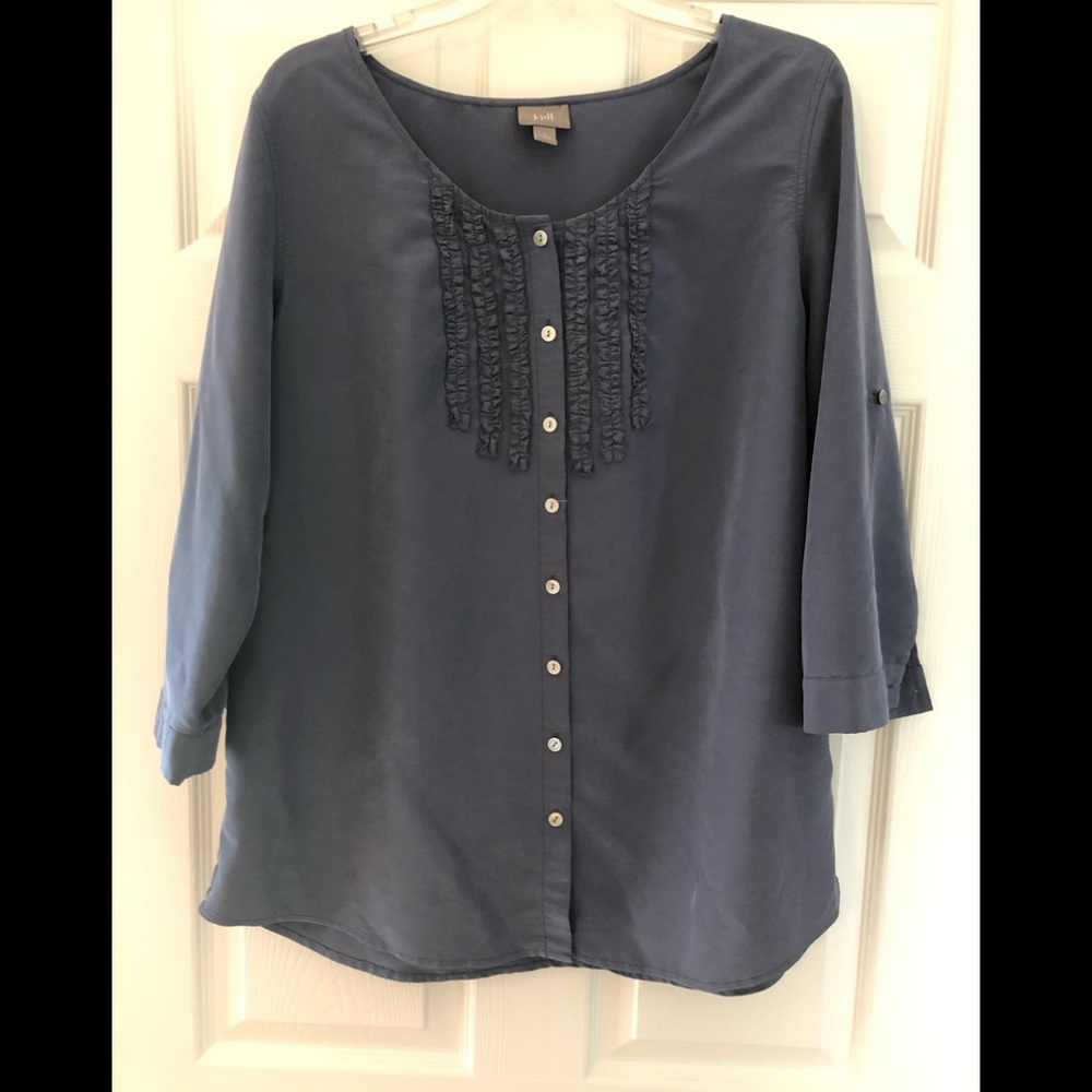 J. Jill front pleated flowy blouse
